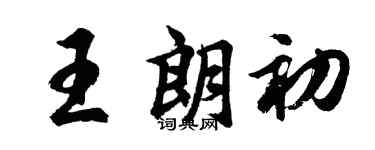 胡问遂王朗初行书个性签名怎么写