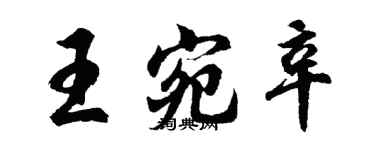 胡问遂王宛辛行书个性签名怎么写