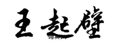 胡问遂王起壁行书个性签名怎么写