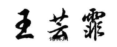胡问遂王芸霏行书个性签名怎么写