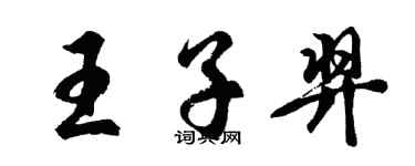 胡问遂王子羿行书个性签名怎么写