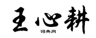 胡问遂王心耕行书个性签名怎么写