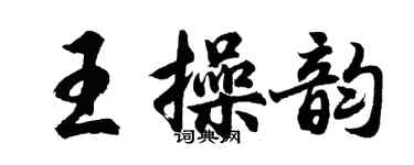 胡问遂王操韵行书个性签名怎么写