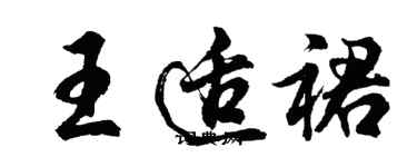 胡问遂王适裙行书个性签名怎么写