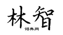 丁谦林智楷书个性签名怎么写