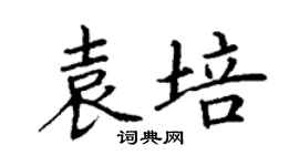丁谦袁培楷书个性签名怎么写