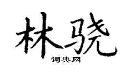 丁谦林骁楷书个性签名怎么写