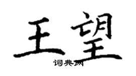 丁谦王望楷书个性签名怎么写