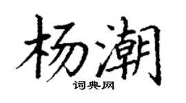 丁谦杨潮楷书个性签名怎么写