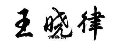 胡问遂王晓律行书个性签名怎么写