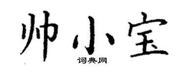 丁谦帅小宝楷书个性签名怎么写