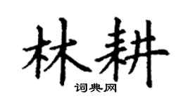 丁谦林耕楷书个性签名怎么写