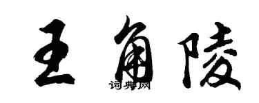 胡问遂王角陵行书个性签名怎么写