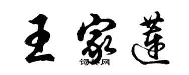 胡问遂王家莲行书个性签名怎么写