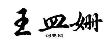 胡问遂王皿姗行书个性签名怎么写
