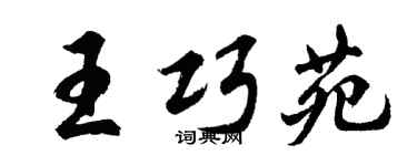 胡问遂王巧苑行书个性签名怎么写