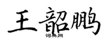 丁谦王韶鹏楷书个性签名怎么写