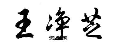 胡问遂王净芝行书个性签名怎么写