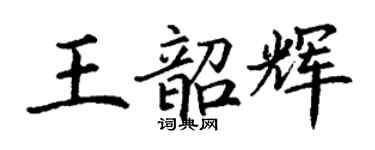 丁谦王韶辉楷书个性签名怎么写