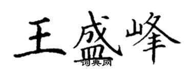 丁谦王盛峰楷书个性签名怎么写