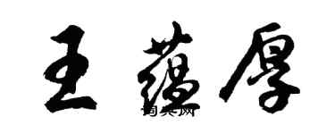 胡问遂王蕴厚行书个性签名怎么写