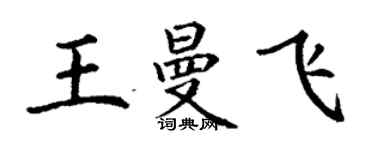 丁谦王曼飞楷书个性签名怎么写
