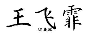 丁谦王飞霏楷书个性签名怎么写