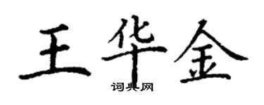 丁谦王华金楷书个性签名怎么写