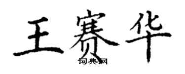 丁谦王赛华楷书个性签名怎么写