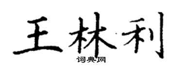 丁谦王林利楷书个性签名怎么写