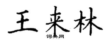 丁谦王来林楷书个性签名怎么写
