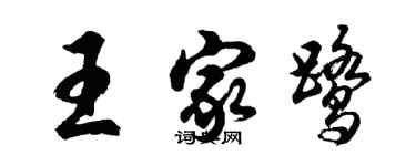 胡问遂王家鹭行书个性签名怎么写