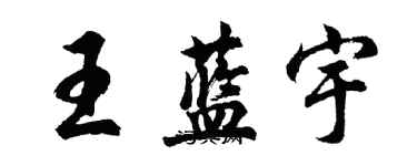 胡问遂王蓝宇行书个性签名怎么写