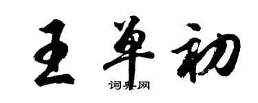 胡问遂王单初行书个性签名怎么写