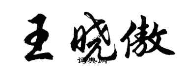 胡问遂王晓傲行书个性签名怎么写