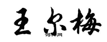 胡问遂王尔梅行书个性签名怎么写
