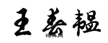 胡问遂王春韫行书个性签名怎么写