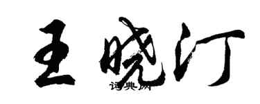 胡问遂王晓汀行书个性签名怎么写