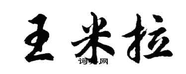 胡问遂王米拉行书个性签名怎么写