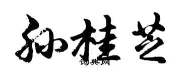 胡问遂孙桂芝行书个性签名怎么写