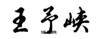 胡问遂王予峡行书个性签名怎么写