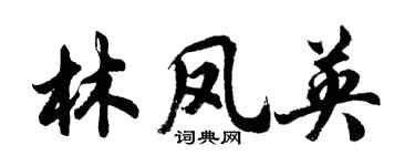 胡问遂林凤英行书个性签名怎么写