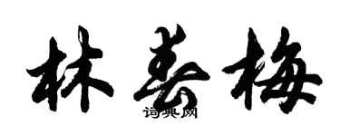 胡问遂林春梅行书个性签名怎么写