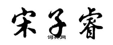 胡问遂宋子睿行书个性签名怎么写