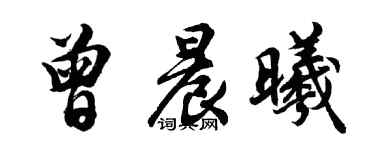 胡问遂曾晨曦行书个性签名怎么写