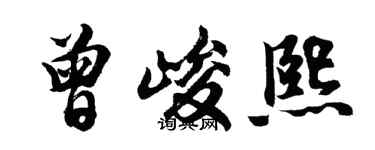 胡问遂曾峻熙行书个性签名怎么写