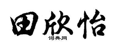 胡问遂田欣怡行书个性签名怎么写