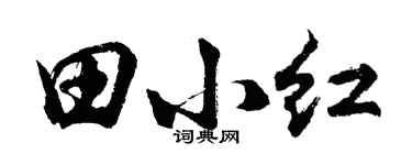 胡问遂田小红行书个性签名怎么写