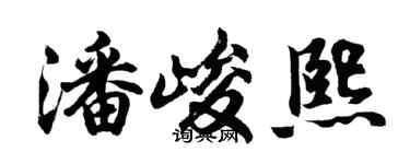 胡问遂潘峻熙行书个性签名怎么写