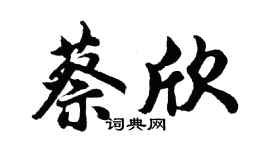 胡问遂蔡欣行书个性签名怎么写